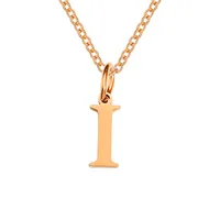 Stainless Steel Titanium Steel Simple Style Classic Style Plating Letter Pendant Necklace sku image 44