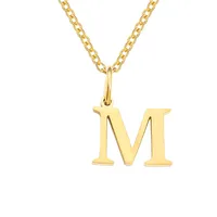 Stainless Steel Titanium Steel Simple Style Classic Style Plating Letter Pendant Necklace sku image 50