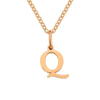 Stainless Steel Titanium Steel Simple Style Classic Style Plating Letter Pendant Necklace sku image 58