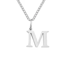 Stainless Steel Titanium Steel Simple Style Classic Style Plating Letter Pendant Necklace sku image 23