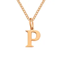 Stainless Steel Titanium Steel Simple Style Classic Style Plating Letter Pendant Necklace sku image 56