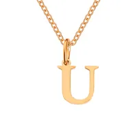 Stainless Steel Titanium Steel Simple Style Classic Style Plating Letter Pendant Necklace sku image 65