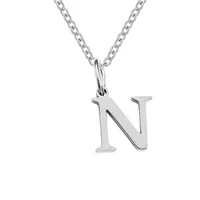 Stainless Steel Titanium Steel Simple Style Classic Style Plating Letter Pendant Necklace sku image 10