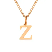 Stainless Steel Titanium Steel Simple Style Classic Style Plating Letter Pendant Necklace sku image 75