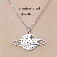 201 Stainless Steel Simple Style Polishing Plating Star Moon Mushroom Pendant Necklace sku image 7