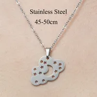 201 Stainless Steel Simple Style Polishing Plating Star Moon Mushroom Pendant Necklace sku image 9