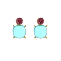 1 Pair Cute Square Inlay Alloy Artificial Pearls Ear Studs main image 2