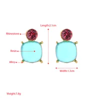 1 Pair Cute Square Inlay Alloy Artificial Pearls Ear Studs main image 6