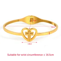 Simple Style Classic Style Heart Shape Stainless Steel Bangle In Bulk main image 2