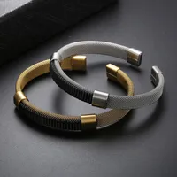 Hip-hop Retro Geometric Titanium Steel Plating Men's Bangle main image 5