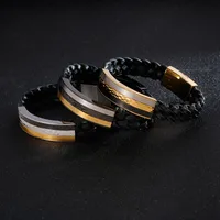 Punk Streetwear Geometric Titanium Steel Plating Men's Bangle main image 1