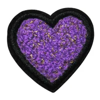 Sweet Heart Shape Plush Cloth Sticker 1 Piece main image 5