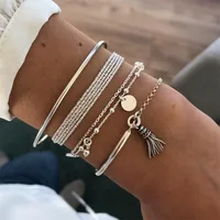 Casual Infinity Leaves Butterfly Stainless Steel Metal Plating Hollow Out Inlay Artificial Pearls Rhinestones Zircon Unisex Bracelets Bangle sku image 8