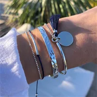 Casual Infinity Leaves Butterfly Stainless Steel Metal Plating Hollow Out Inlay Artificial Pearls Rhinestones Zircon Unisex Bracelets Bangle sku image 9