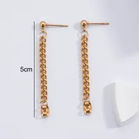 1 Pair Hip-Hop Geometric Cross Feather Plating 316 Stainless Steel  Earrings main image 9