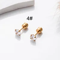 1 Pair Hip-Hop Geometric Cross Feather Plating 316 Stainless Steel  Earrings sku image 20