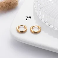 1 Pair Hip-Hop Geometric Cross Feather Plating 316 Stainless Steel  Earrings sku image 13