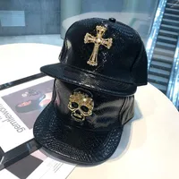 Unisex Punk Cross Dollar Skull Rhinestone Baseball Cap main image 1