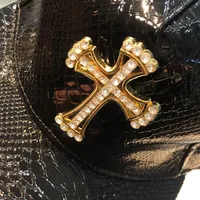 Unisex Punk Cross Dollar Skull Rhinestone Baseball Cap main image 4