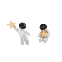 Cartoon Style Astronaut Spray Paint Alloy No Inlaid Stud Earrings sku image 2