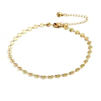 Simple Style Flower Titanium Steel Plating 18k Gold Plated Women's Anklet main image 2