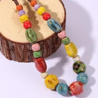 Wholesale Jewelry Ethnic Style Geometric Ceramics Long Necklace main image 3