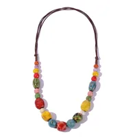 Wholesale Jewelry Ethnic Style Geometric Ceramics Long Necklace main image 4