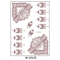 Trade  Tattoo Sticker Waterproof Brown Red Middle East Semi-permanent Lace Tattoo Sticker Henna sku image 5