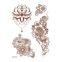 Trade  Tattoo Sticker Waterproof Brown Red Middle East Semi-permanent Lace Tattoo Sticker Henna sku image 6