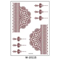 Trade  Tattoo Sticker Waterproof Brown Red Middle East Semi-permanent Lace Tattoo Sticker Henna sku image 4