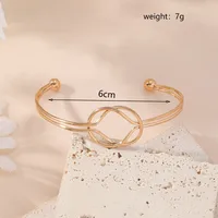 Simple Style Cross Heart Shape Knot Alloy Iron Plating Women's Bangle sku image 13