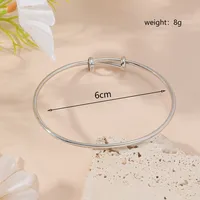 Simple Style Cross Heart Shape Knot Alloy Iron Plating Women's Bangle sku image 2