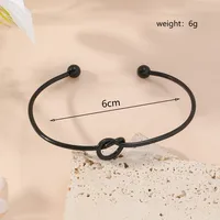 Simple Style Cross Heart Shape Knot Alloy Iron Plating Women's Bangle sku image 11