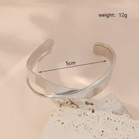 Simple Style Cross Heart Shape Knot Alloy Iron Plating Women's Bangle sku image 14