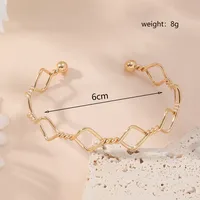 Simple Style Cross Heart Shape Knot Alloy Iron Plating Women's Bangle sku image 15