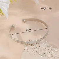 Simple Style Cross Heart Shape Knot Alloy Iron Plating Women's Bangle sku image 7