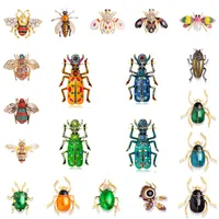 Novelty Insect Alloy Enamel Inlay Zircon Unisex Brooches main image 1