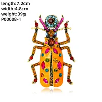 Novelty Insect Alloy Enamel Inlay Zircon Unisex Brooches sku image 1