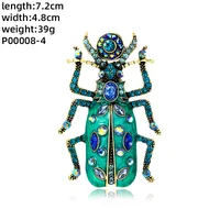 Novelty Insect Alloy Enamel Inlay Zircon Unisex Brooches sku image 13