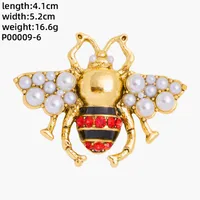 Novelty Insect Alloy Enamel Inlay Zircon Unisex Brooches sku image 9