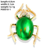 Novelty Insect Alloy Enamel Inlay Zircon Unisex Brooches sku image 2