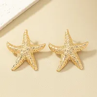 1 Pair Hawaiian Beach Starfish Plating Alloy Ear Studs main image 6