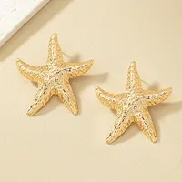 1 Pair Hawaiian Beach Starfish Plating Alloy Ear Studs main image 5