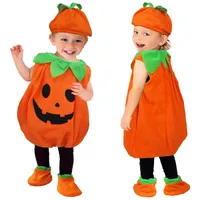 Halloween Funny Pumpkin Printing Polyester Boys Clothing Sets main image 1