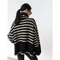 Women's Sweater Long Sleeve Sweaters & Cardigans Casual Stripe main image 5