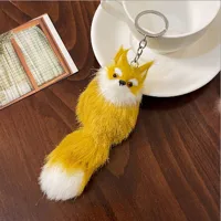 Cute Fox Plush Women's Bag Pendant Keychain main image 1