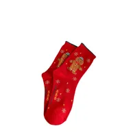 Women's Cartoon Style Christmas Tree Santa Claus Snowman Cotton Crew Socks A Pair main image 5