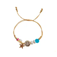 Cute Star Freshwater Pearl Rope Copper Knitting Plating Inlay Rhinestones 18k Gold Plated Women's Bracelets main image 5