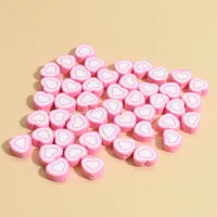 100 PCS/Package Soft Clay Heart Shape Beads main image 4