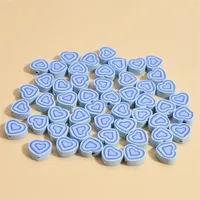 100 PCS/Package Soft Clay Heart Shape Beads main image 3